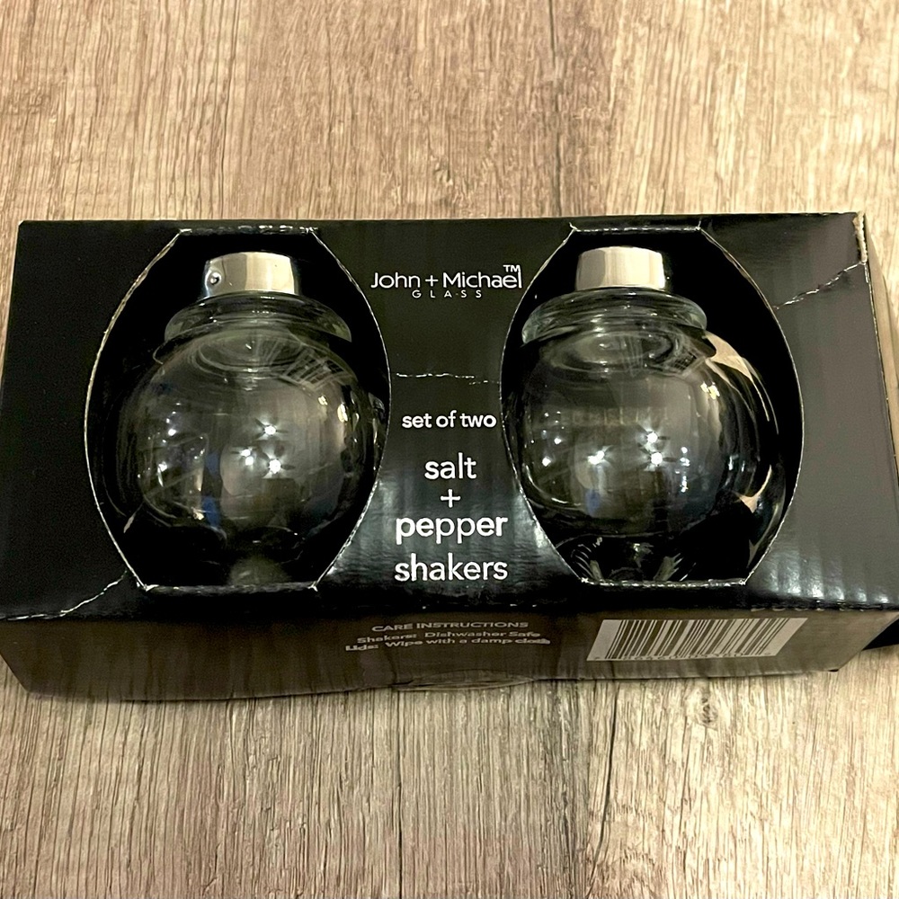 John + Michael Glass Salt & Pepper Shakers